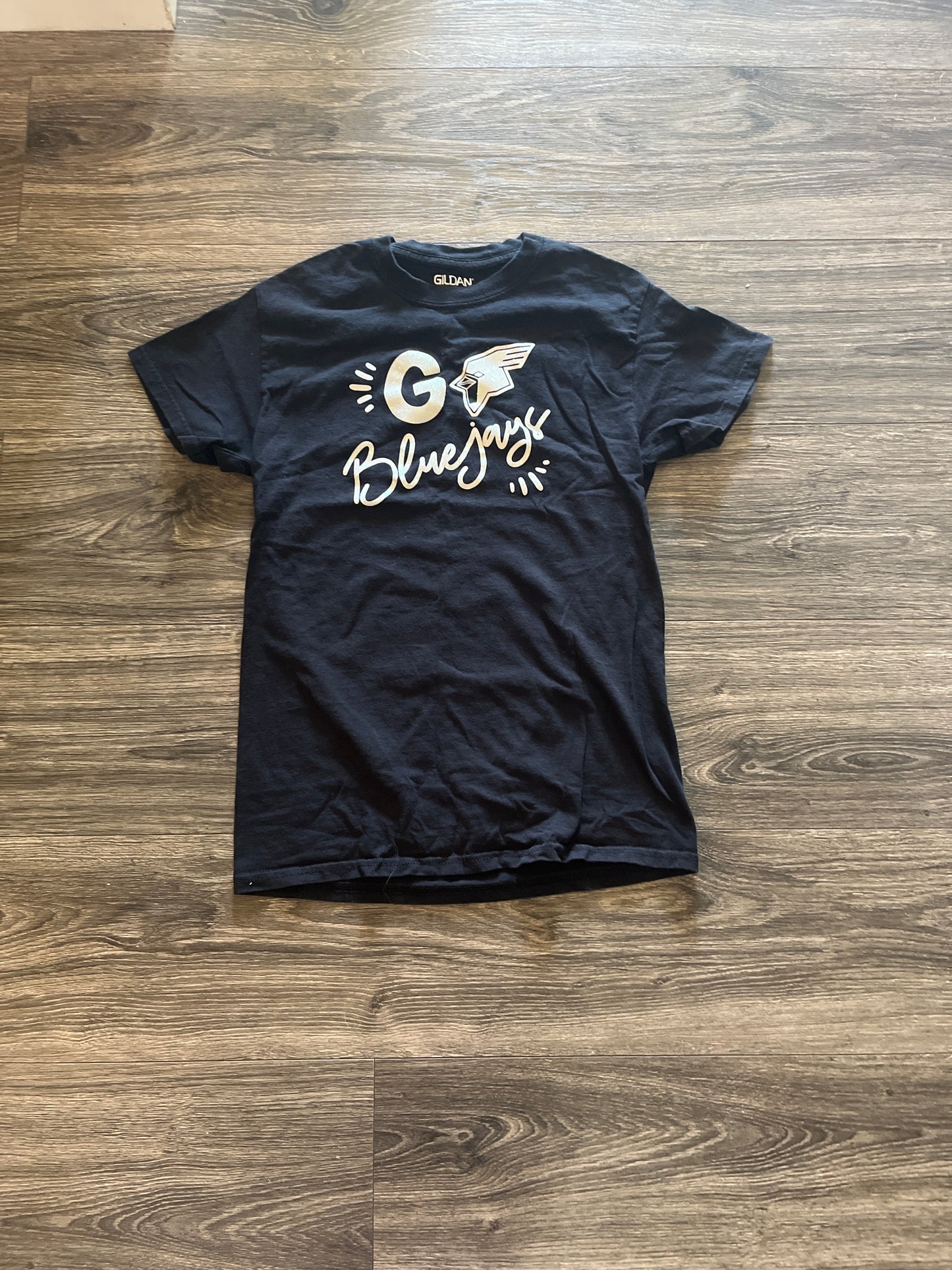 GO Bluejays black tee shirt size small $5