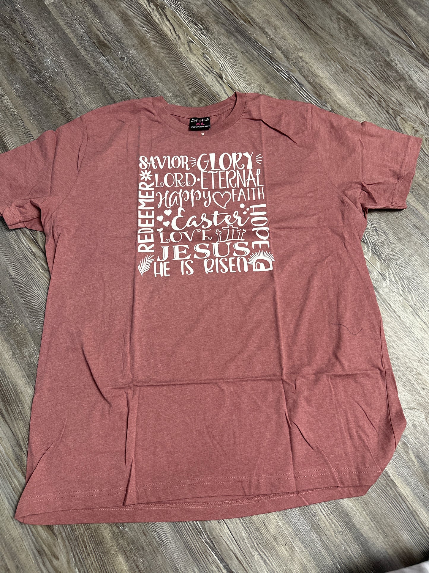 NEW! Love in Faith Easter tee size xl $8