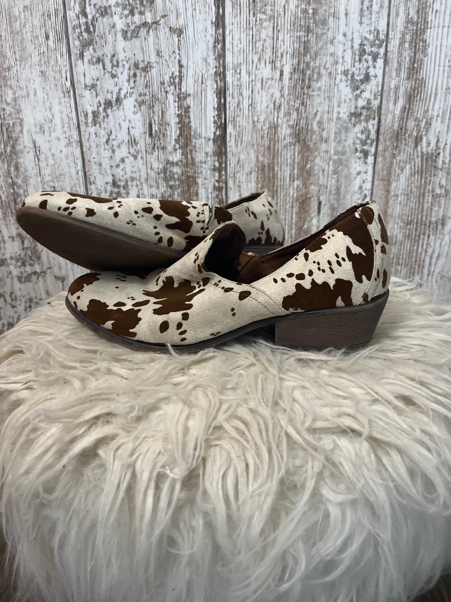 Cow print boots women’s 9 $5