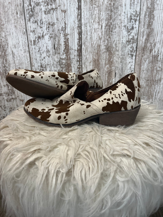 Cow print boots women’s 9 $5