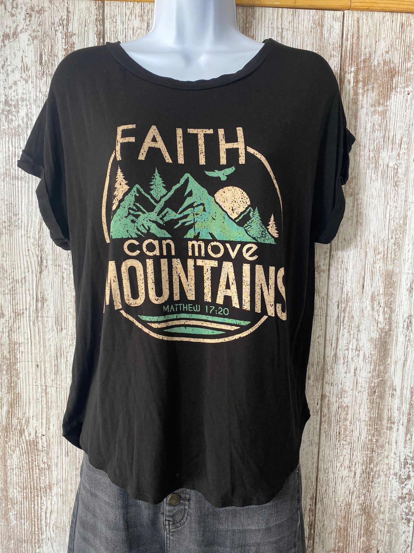 Rebel Society “Faith Can Move Mountains” Tee Medium