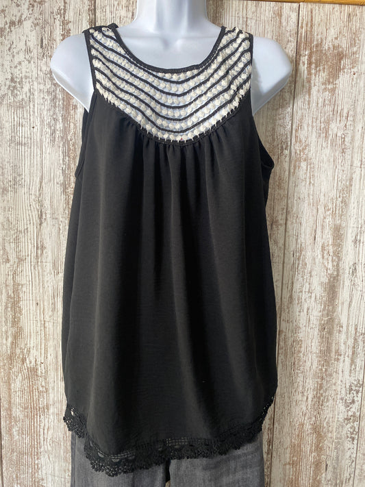 Hailey and Co Sleeveless Black Blouse Medium tag #54