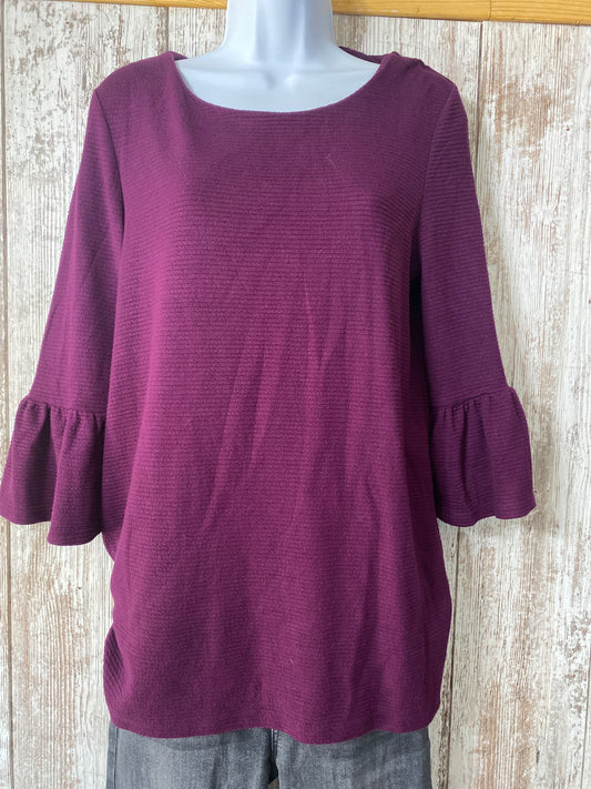 Purple Ribbed Sweater Medium