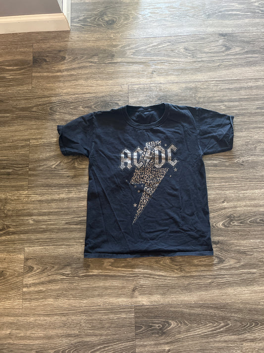 AC/DC Leopard and black tee shirt size Youth Large $5