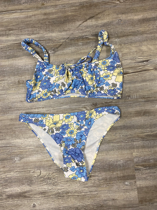 Blue flowered, two-piece swimsuit size Small $3