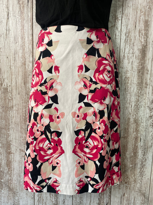 White House Black Market Flower Skirt Size 10