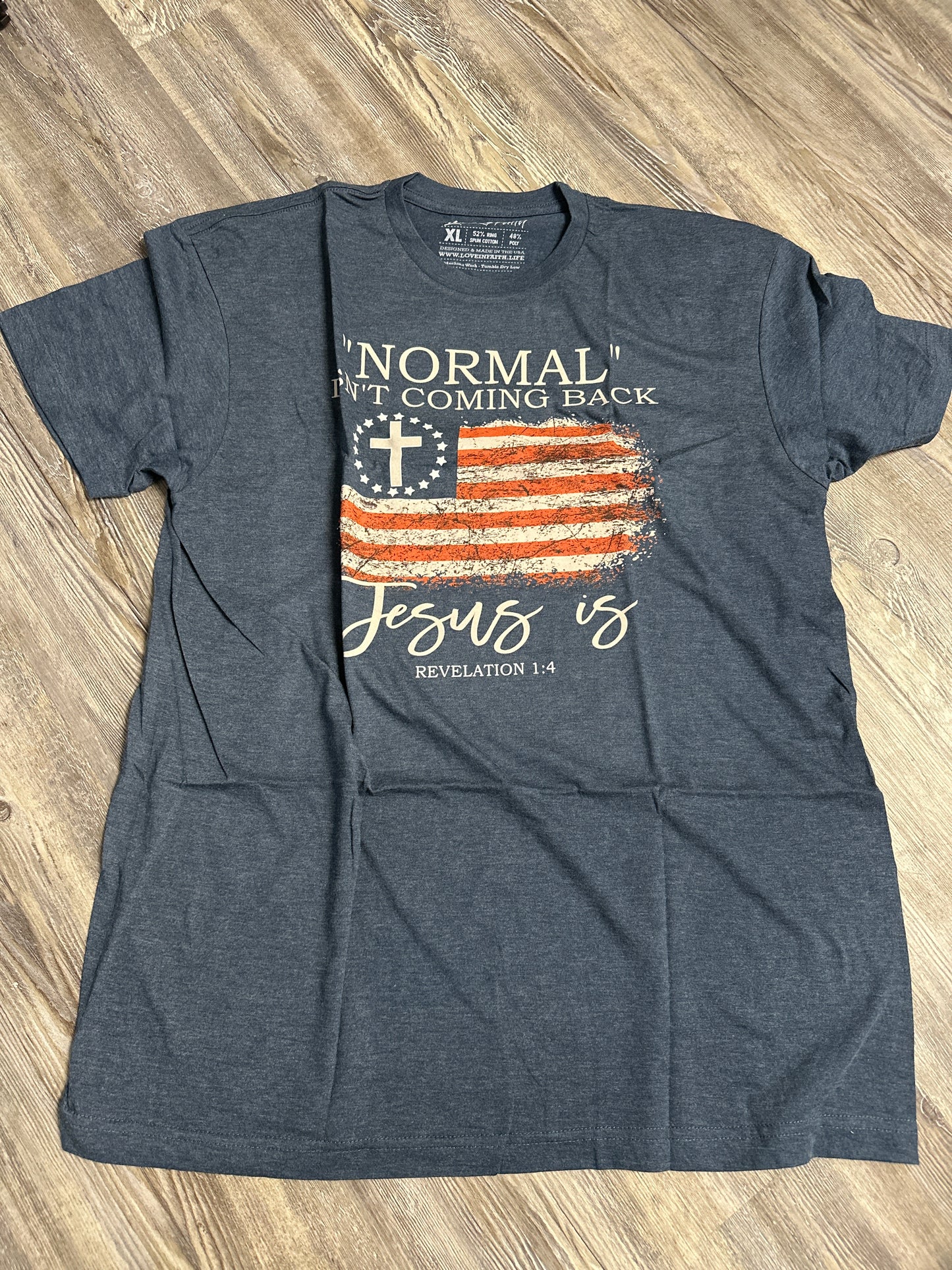 NEW! Love in Faith “Normal isn’t coming back…” tee size xl $8