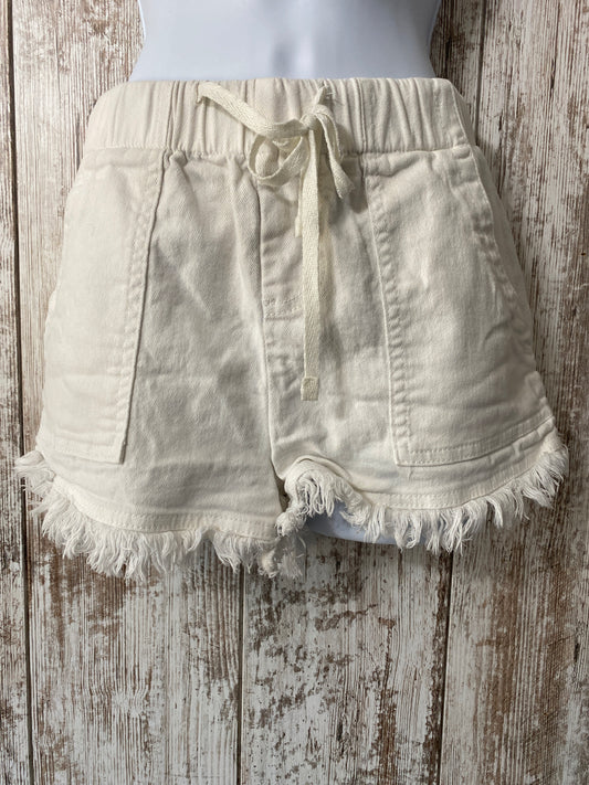 White Fringe Shorts Small