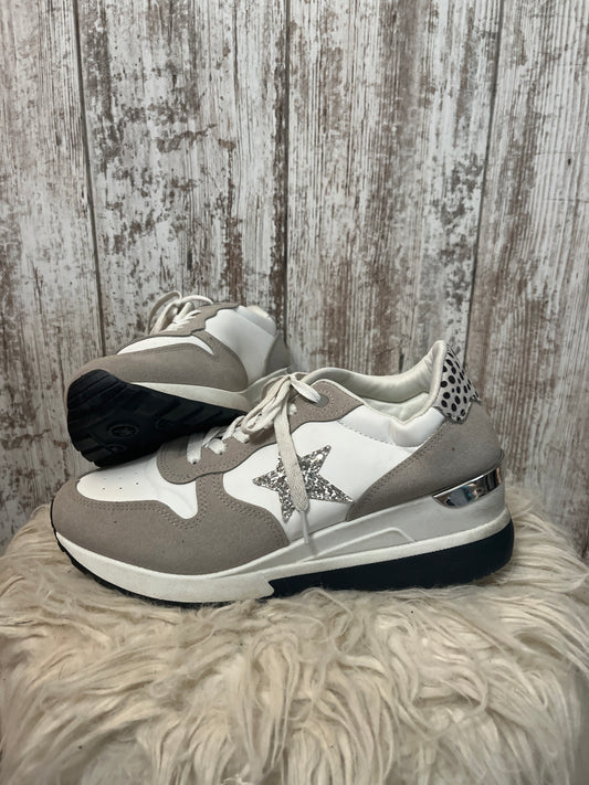Leopard print white tennis shoes women’s 11 $10