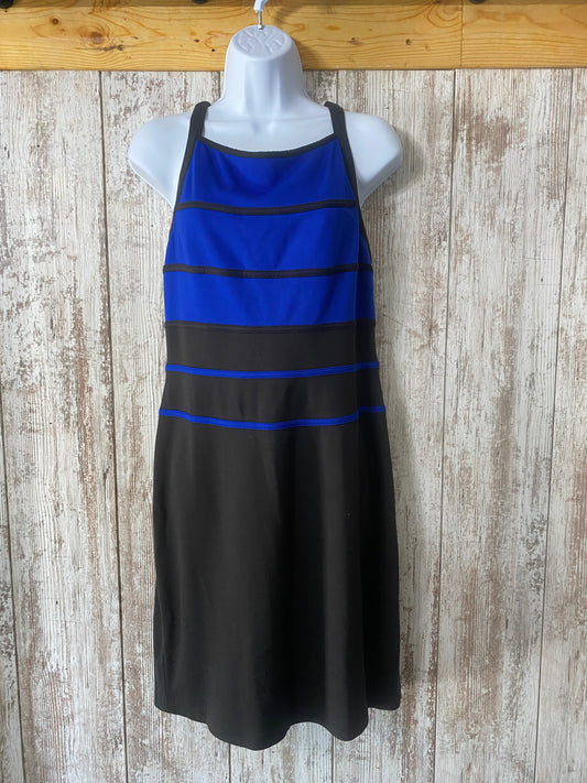 White House Black Market Blue/Black Dress Size 10