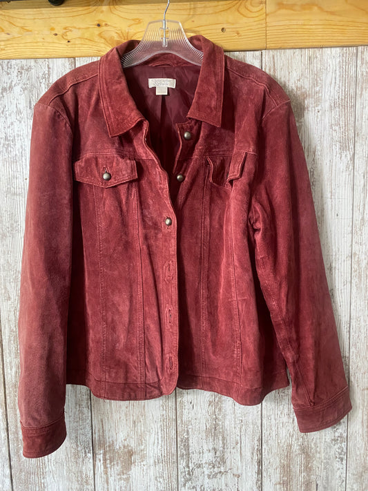 Christopher & Banks Suede Jacket Large tag #36
