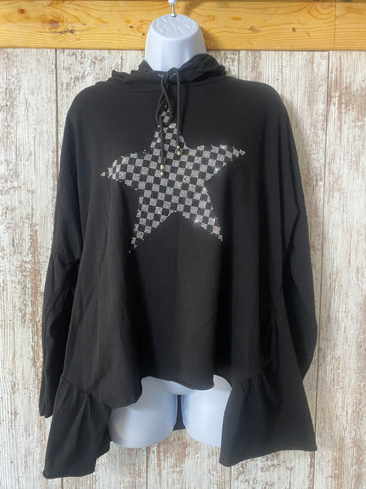 Hooded Shiny Star Tee Medium tag #56